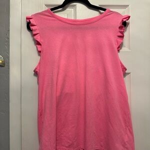 Lilly Pulitzer Pink Ruffled Tank Top